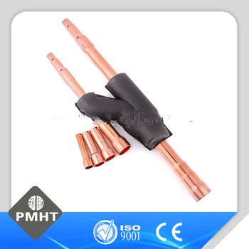 Cheap copper pipe air conditioning part y branch pipe fitting