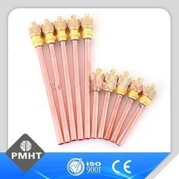1/4 inch refrigeration spare parts copper access/charging/pin valve no return valve
