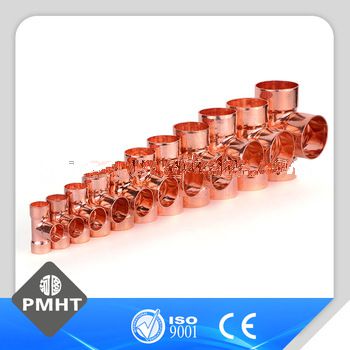 Latest Hot Selling copper reducing tee for plumbing pipe