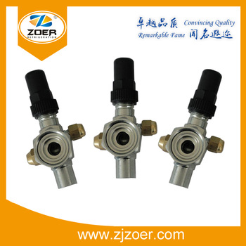 Refrigeration rotalock valve for compressor