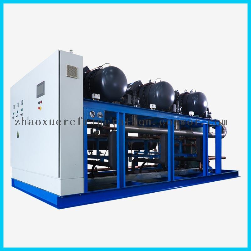 Semi Hermetic Hanbell Screw Compressor Unit For Middle Low Temperature