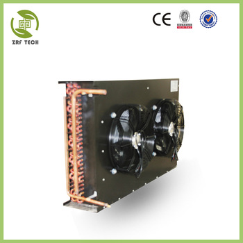 double fan motors aluminum fin condensor for cold room