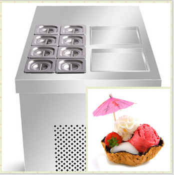 2 pans fried <font color='red'>ice</font> <font color='red'>cream</font> roll <font color='red'>machine</font> Thailand 2 pans frying <font color='red'>ice</font> <font color='red'>cream</font> with 8 <font color='red'>topping</font> pan fried <font color='red'>ice</font>