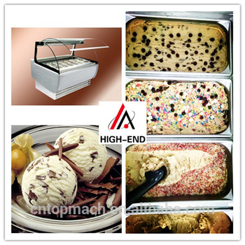 6 pans Factory wholesale ice cream showcase/ice cream display counter