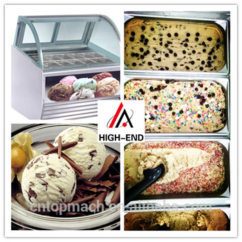 ZSG-12 6 pans top quality ice cream showcase/freezer display for ice cream