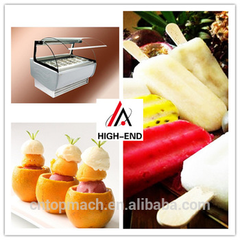 8 pans Latest products commercial ice cream showcase/mini ice cream display freezer
