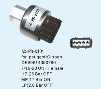 pressure switch for passange car PEUGEOT OE#9616390780 high and low pressure