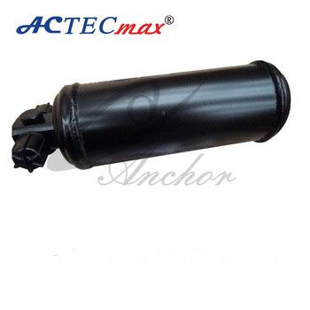 Auto air conditioning filter receiver drier INLET:5/8”MO OUTLET:5/8”MO HEIGHT:198mm DIAMETER:60mm