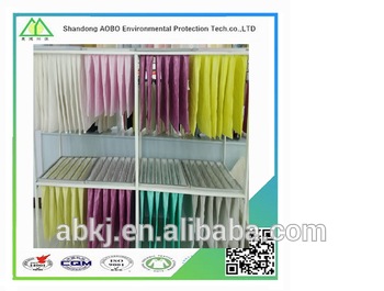 Medium efficiency pocket filter for central air conditioning