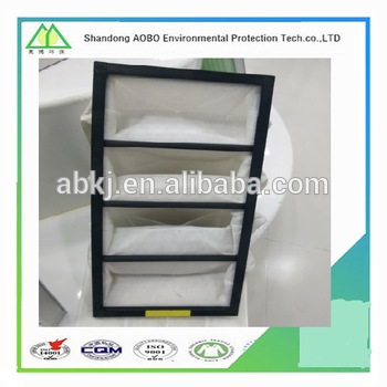 AOBO pocket filter hvac pocket air industrial filter multiple non woven pockets air filter.