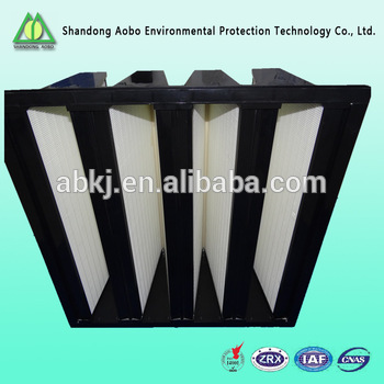 Large air volume hepa v shape Air Filter composed