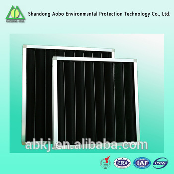 Aluminum frame panel active carbon air filter