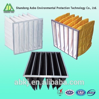 Pocket Type Active carbon air filter G4/MERV7 activated carbon air filter