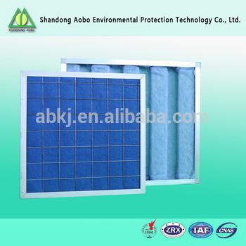 Pre panel G3/G4 wire mesh air filter with non-woven synthetic filter media