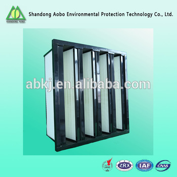 V-bank hepa filter for Rigid Box Filter Heating Ventilation and Air Conditioning