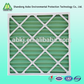 The pleated big air flow G4 pre air filter with cardboard frame