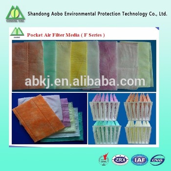 Industrial synthetic Pocket air filter media