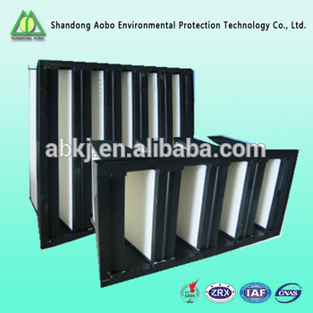 New H12-H14 V shape hepa air filter, 90%-99% hepa filter with ISO9001 CE standard certificated