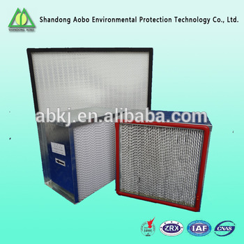 99.99%Glassfiber media HEPA filter for Hospital clean room