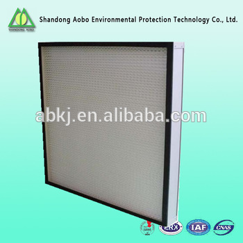Professional glassfiber air filter material h13 hepa filter, Pleat hepa filter