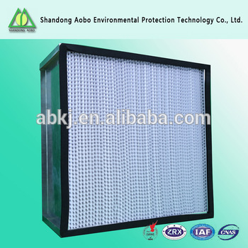 High Quality glassfiber Hepa Air Filter for laboratory