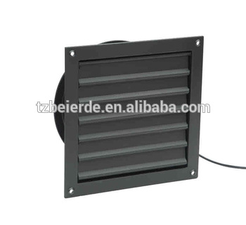 250mm External Rotor Axial Fan with Shutter, Louver Fan with Large Airflow and Low Noise