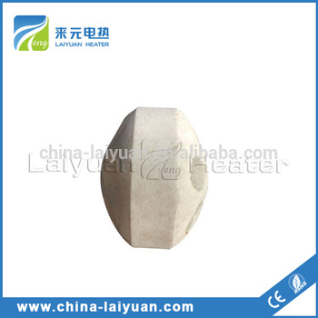 Ceramic part for bobbin heater, hot air gun, and tubothal heater