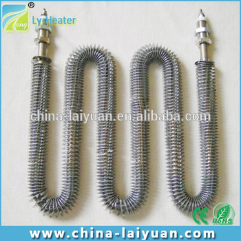 300 w - 300 kw Finned heating element, tubular heater for heat exchanger