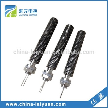 Fin type copper tube aluminum fin evaporator Electric Flange Finned Tubular Heater