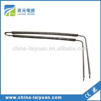 L type finned heater exchange tube Flange Finned Tubular Heater