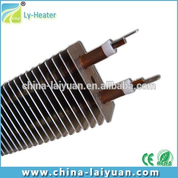 tubular fin heater for forced air space heating