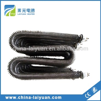 W shape finned air tubular heater Flange Finned Tubular Heater