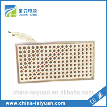 Highly heat-resistant half trough element infrared ceramic heater