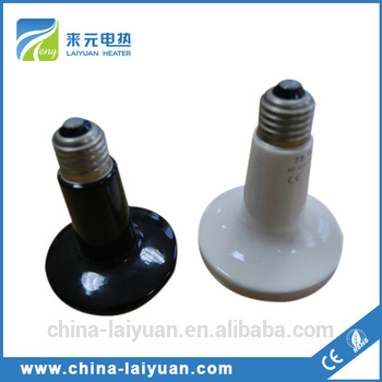 black ceramic heat infrared lamp bulb (100w)