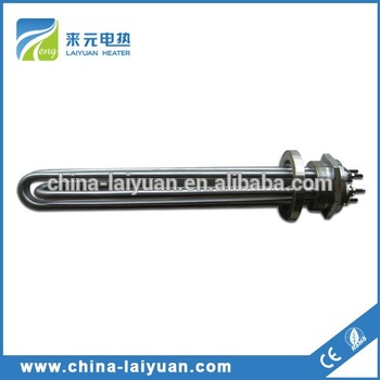 reduced rate electric immersion heater with tank flange