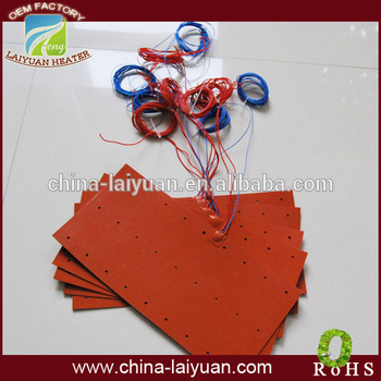 12V Silicone Heater Plate, Silicone Flexible Heater