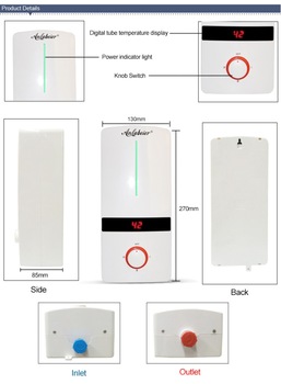 <font color='red'>ABS</font> Housing <font color='red'>Material</font> and CE Certification mini shower electric <font color='red'>water</font> heater