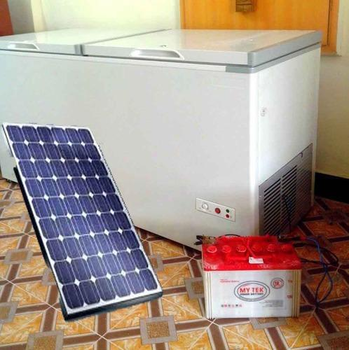 Solar battery powered energy deep chest portable 500L 12V dc deep freezer