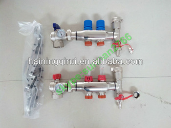 2 loops radiant heating manifold