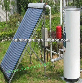 300L split pressurized solar water panel,separated pressurized solar collector system with c