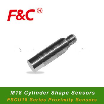 FSCU1805 series M18 3-Pins Inductive Proximity Sensors, Connector Type, Sensing Part Is Made of Metal, Full Metal Housing.