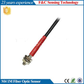 Diffuse, M4 Head, Standard R25 bending fiber , 1M cable fiber optic sensor for sales