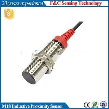waterproof Sn 5mm 3-wire Flush M18 inductive proximity switch with CE