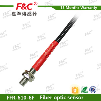 M6 90-120mm sensing 2 cores fiber optical tube, diffuse reflector fiber sensor