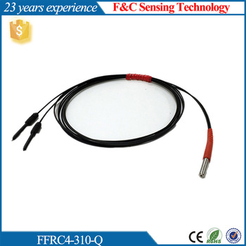 F&C 3mm smooth head R15 bend radius diffuse coaxial fiber optic sensor