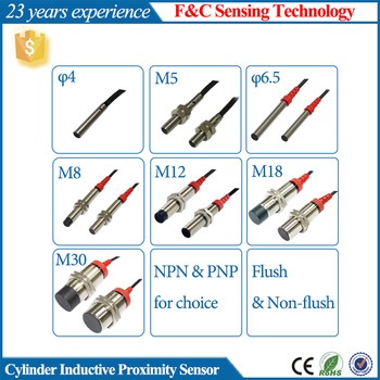 cylinderical series 12V to 24V dc inductive proximity sensor with CE