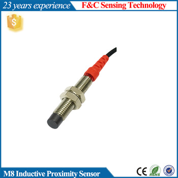 M8 non flush type LED indicator sensor, 2mm proximity limit switch