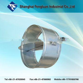 Round in line air damper volume control damper