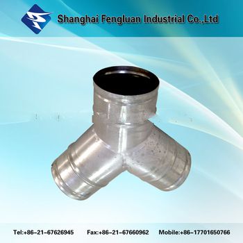 Pipe Fitting All Flanged Y Type Tee with 45deg Angle Branches