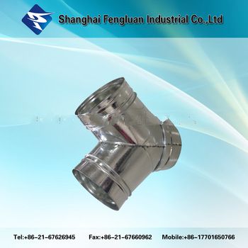 Spiral Duct Pipe fittings Round Tee